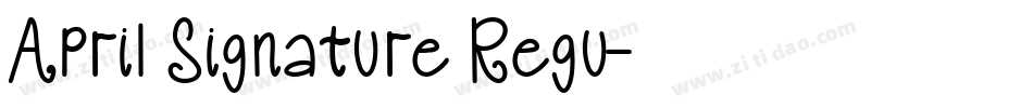 April Signature Regu字体转换